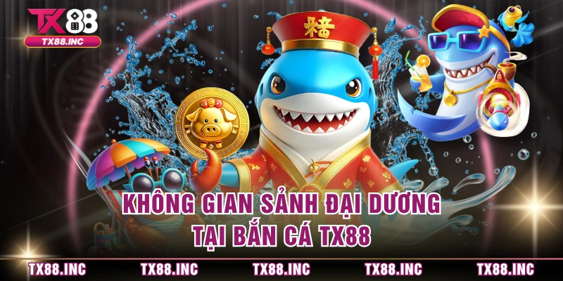 Không gian sảnh đại dương tại bắn cá TX88